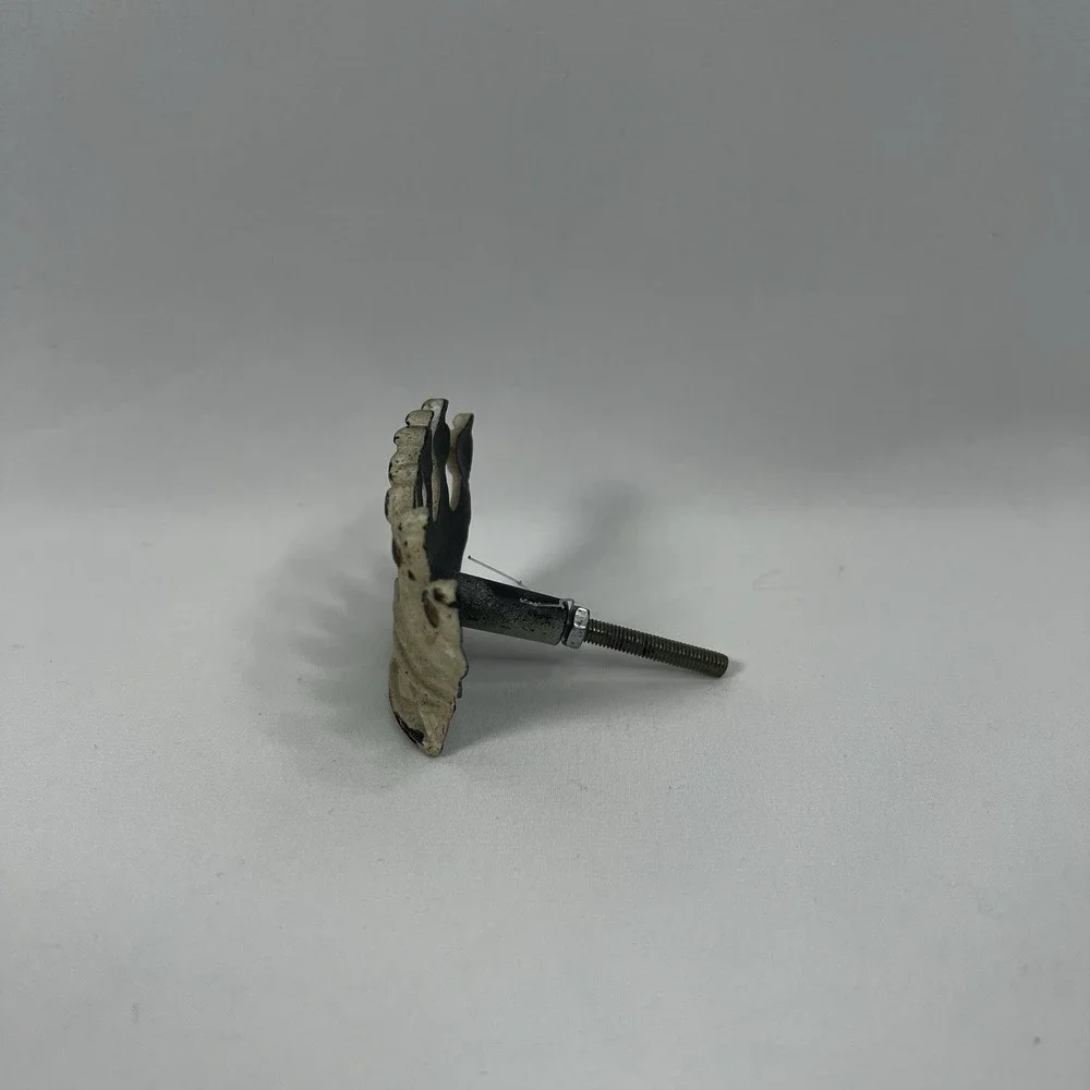 New Polyresin White Vintage Style Crown Handle Dresser Cabinet Door‎ Drawer Pull